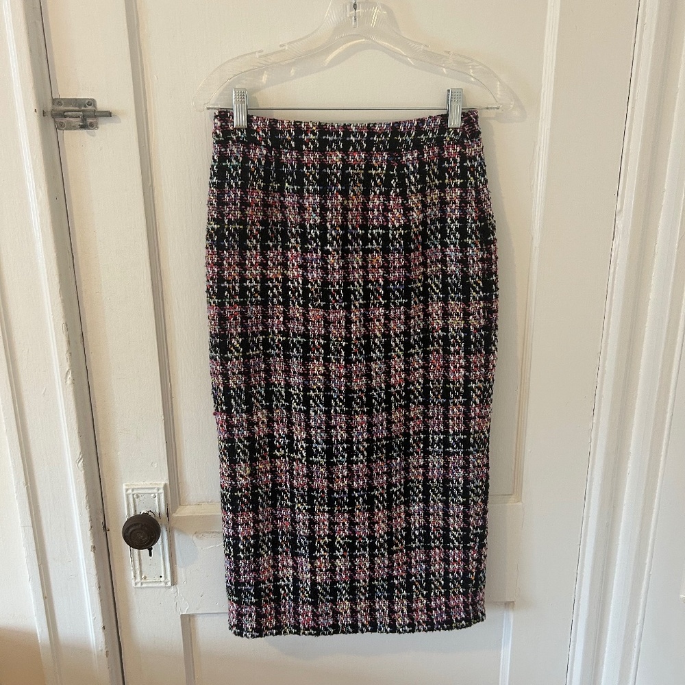 Nordstrom Halogen Ribbon Tweed Midi Pencil Skirt 0